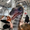 Model Limusaurus Taman Hiburan Dinosaurus Animatronik Realistis Manusia Hidup