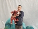 Kontrol Tangan Baby Animatronic Dinosaur Triceratops Puppet Dijual
