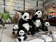 Animalia Realistis Animatronik Keluarga Panda Untuk Taman Hiburan