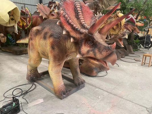 Sistem Kontrol Inframerah Model Dinosaurus Animatronik Triceratops Listrik