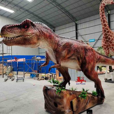 Model Dinosaurus Animatronik Realistis Buatan Tangan Ukuran Kustom dengan Bahan Ramah Lingkungan dan Kontrol Sensor Inframerah