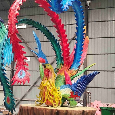Beli Bukti Cuaca Hewan Animatronik Realistis Hewan Mitos Cina Phoenix online manufacture