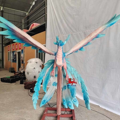 Beli Hewan Animatronik Realistis yang Dapat Disesuaikan Makhluk Kuno Cina Burung Hijau online manufacture