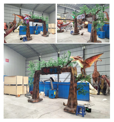 Beli Suku Dinosaurus Pintu Pohon Untuk Taman Bertema Dengan Lampu Rgb online manufacture