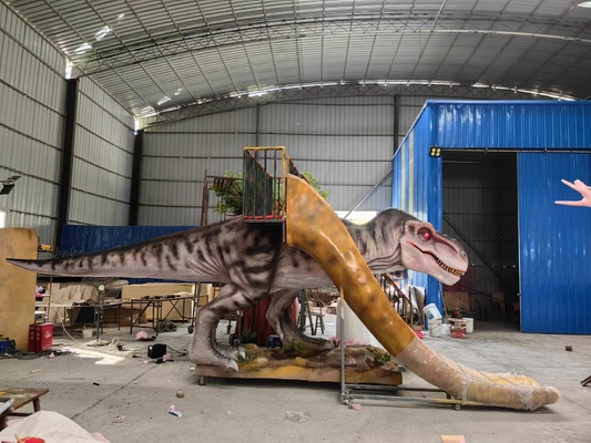 Beli Fiberglass Dinosaur Slides T Rex Slider Dengan Stair Playground Equipment online manufacture
