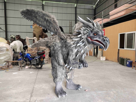 Kostum Dinosaurus Artificial Interactive Realistis Disesuaikan Untuk Taman Hiburan Luar Ruang