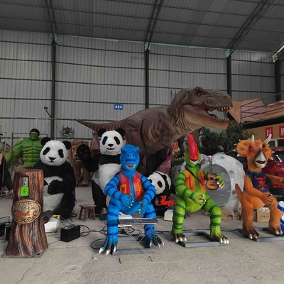 Dinamis Realistis Animatronik Dinosaurus Cartoon Model