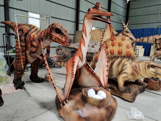Beli Selfie Point Quetzalcoatlus Animatronik Realistis Dinosaurus Dengan Telur Sensor Infrared Mulai online manufacture