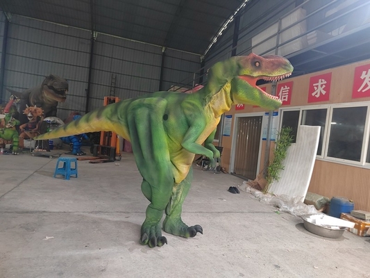 Beli Kostum Dinosaurus Dewasa Dinosaurus Berjalan Film Rekayasa Menunjukkan T-Rex Hijau online manufacture