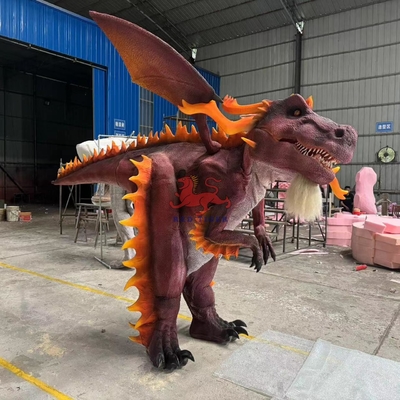 Pameran Taman Hiburan Kostum Naga Animatronik Realistis Jaminan 12 Bulan