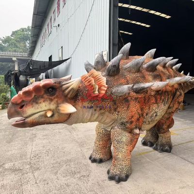 Performa yang disesuaikan Realistis Animatronik Ankylosaurus Dinosaurus Double Costume