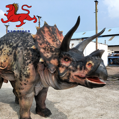 Beli Kostum Dinosaurus Triceratops Animatronik dengan Kaki Tersembunyi untuk Taman Hiburan online manufacture