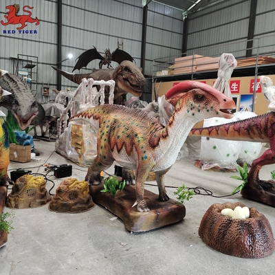 Good price Dinosaurus Taman Hiburan Dinosaurus Parasaurolophus Animatronik Realistis on line