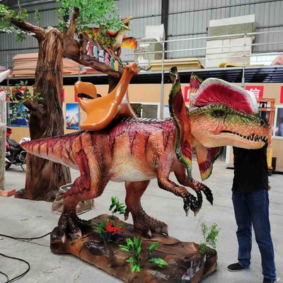 Harga yang bagus Animatronik Dinosaurus Dilophosaurus Realistis Dijual Warna Disesuaikan on line