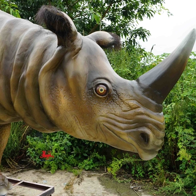 Harga yang bagus Model Hewan Animatronik Realistis Tahan Air Rhinoceros Sondaicus on line