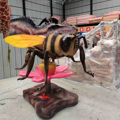 Harga yang bagus Warna Hewan Animatronik Realistis Alami Ukuran Hidup Model Lebah on line