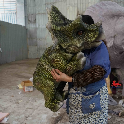Harga yang bagus Boneka Tangan Realistis Lembut Ringan, Boneka Tangan Triceratops on line