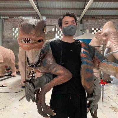 Harga yang bagus Boneka Tangan Dino Buatan Tangan Lembut Usia Dewasa Boneka Tangan Raptor on line