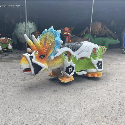 Harga yang bagus Dinosaurus Animatronik Kustom Mengendarai Warna Alami untuk Taman Hiburan on line