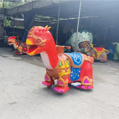 Harga yang bagus Kontrol Koin, Wahana Dinosaurus Berjalan, Animatronic Dino Ride On on line