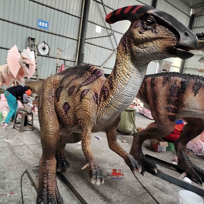 Harga yang bagus 4M Animatronic Roaring Parasaurolophus Panjang Hidup Dengan Mulut Terbuka Dan Mata Berkedip on line