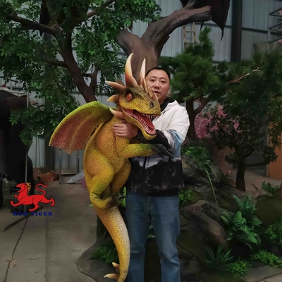 Boneka Tangan Dinosaurus Realistis Ukuran Hidup Bayi Naga Terbang Interaktif