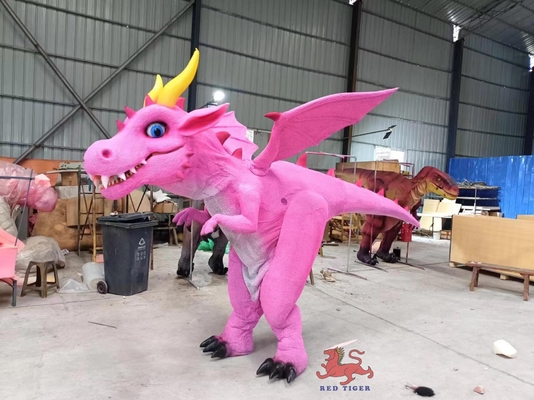 Harga yang bagus Kostum Naga Kartun Animatronika Dinosaurus Cantik Kostum Untuk Anak-anak Taman on line