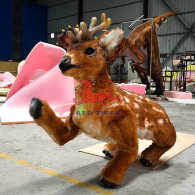 Harga yang bagus Robot Hewan Rusa Robot Anjing Berjalan dengan Kendali Jarak Jauh Animatronik Realistis Baru on line