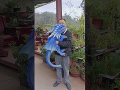Boneka tangan baby dino biru